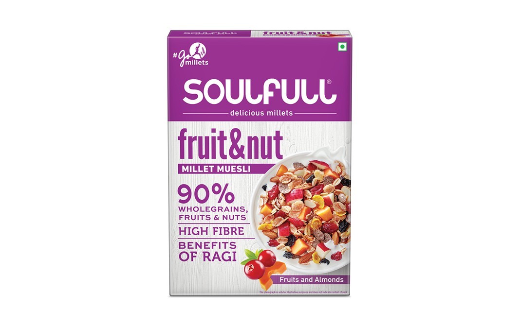 Soulfull Fruit & Nut Millet Muesli Fruits And Almonds   Box  400 grams